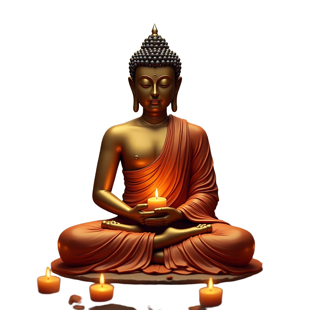 Illuminated Serenity Buddha in Meditation